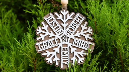 Schneeflocke personalisiert